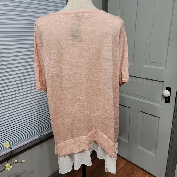 Torrid SHARKBITE 3/4 SLEEVE 2FER KNIT TOP plus size 1 - Picture 4 of 6